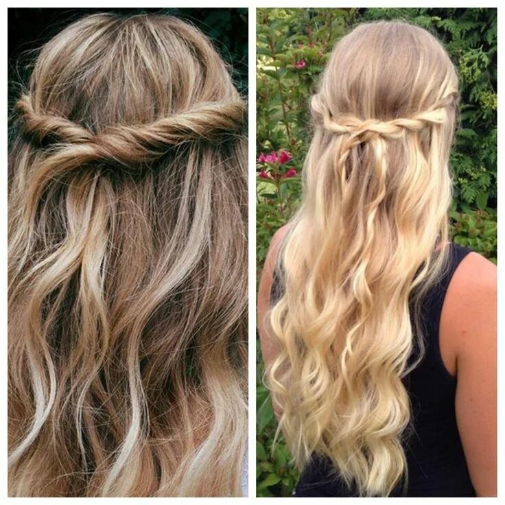 Прическа мальвинка на длинные волосы для девочек twisted-braid-for-wedding-hair-half-up Half up wedding hair, Bridal hair half up