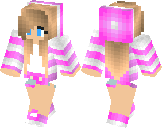 Прическа майнкрафт для девочек CUTE Pink Girl Minecraft Skin Minecraft Hub Minecraft girl skins, Pink girl, Cut