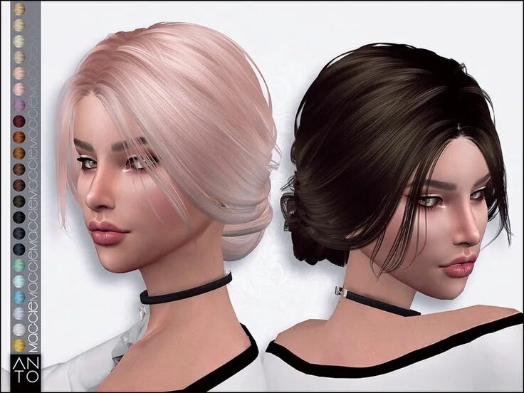 Прическа мод Created By Anto Anto - Maggie (Hairstyle) Created for: The Sims 4 Messy hairstyl