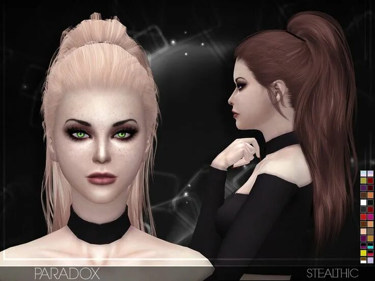 Прическа мод Stealthic: Paradox hair - Sims 4 Hairs in 2023 Sims hair, Womens hairstyles, Sim