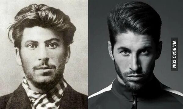 Прическа молодого сталина как сделать A young Stalin and Sergio Ramos - 9GAG