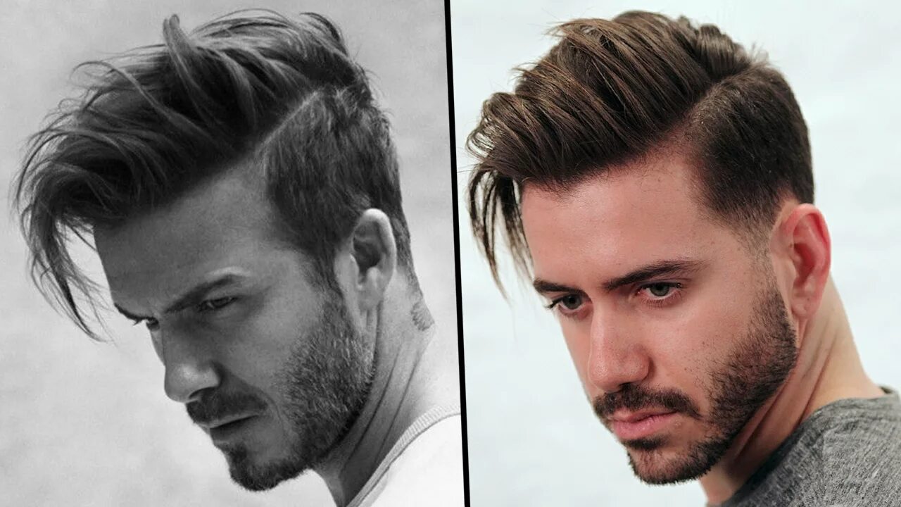 Прическа мужской длинный волос стрижка David Beckham Hairstyle Tutorial - Quick & Easy - YouTube