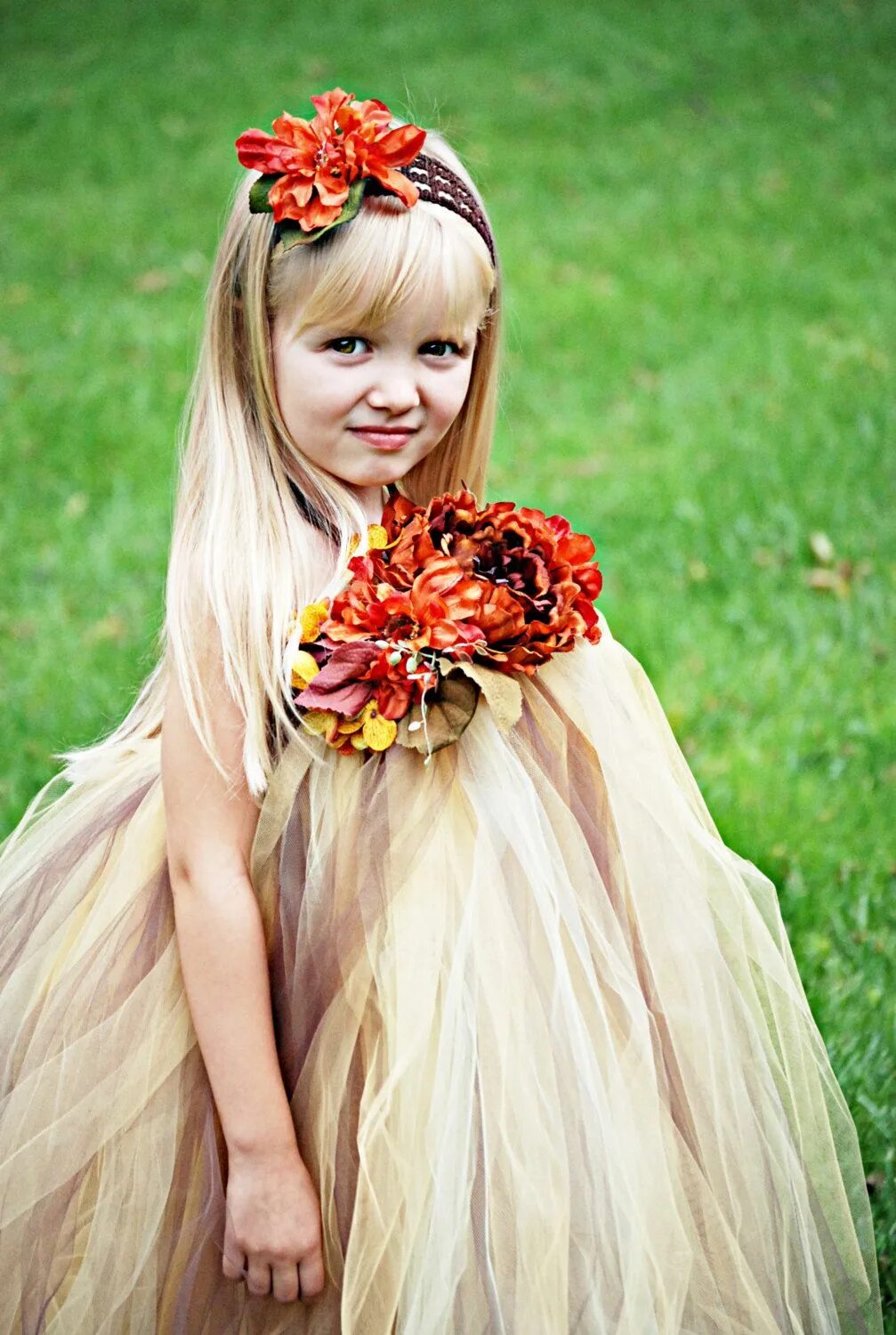 Прическа на бал для девочки Fall Princess Tutu Dress Wedding Flower Girl Birthday Fall Photo Prop Golds Butt