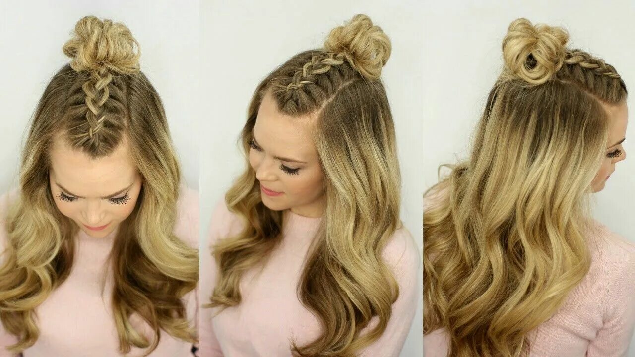 Прическа на день рождения длинные волосы Pin on My Hair Braided top knots, Braided hairstyles tutorials, Top knot hairsty