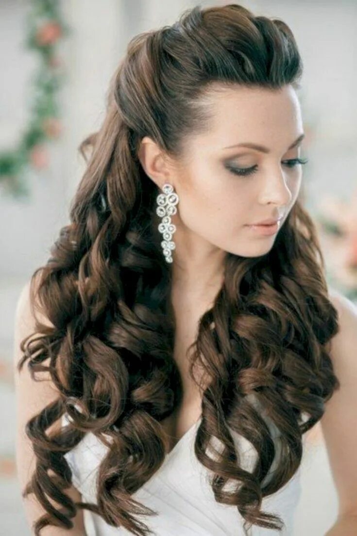 Прическа на длинные густые Nice 17 Perfect Long Wedding Hairstyles with Glam #weddinghairstyles Укладка вол