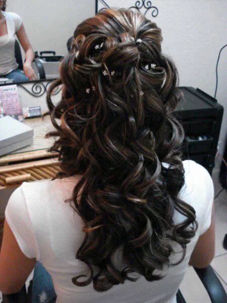 Прическа на длинные накрученные волосы 16 Bridal Hairstyles for Long Hair Long hair styles, Wedding hairstyles, Wedding