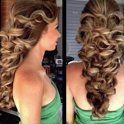 Прическа на длинные накрученные волосы Hairstyles, Beauty Tips, Tutorials and Pictures Hair styles, Long hair styles, C