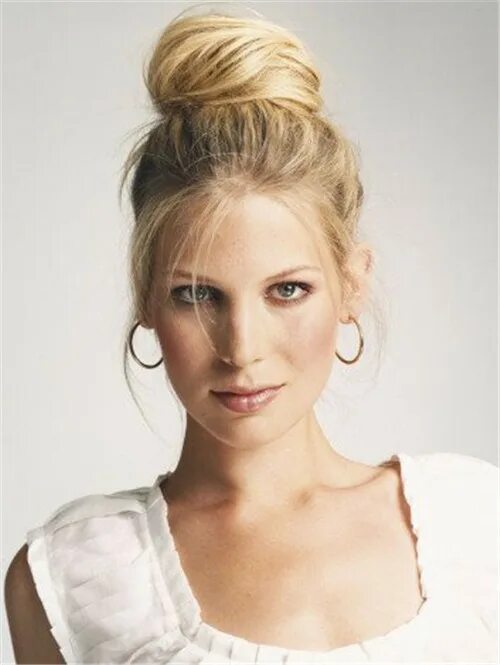 Прическа на длинные негустые волосы Fashion synthetic straight blonde bun hairpiece,chignon bun blonde hairpiece bun