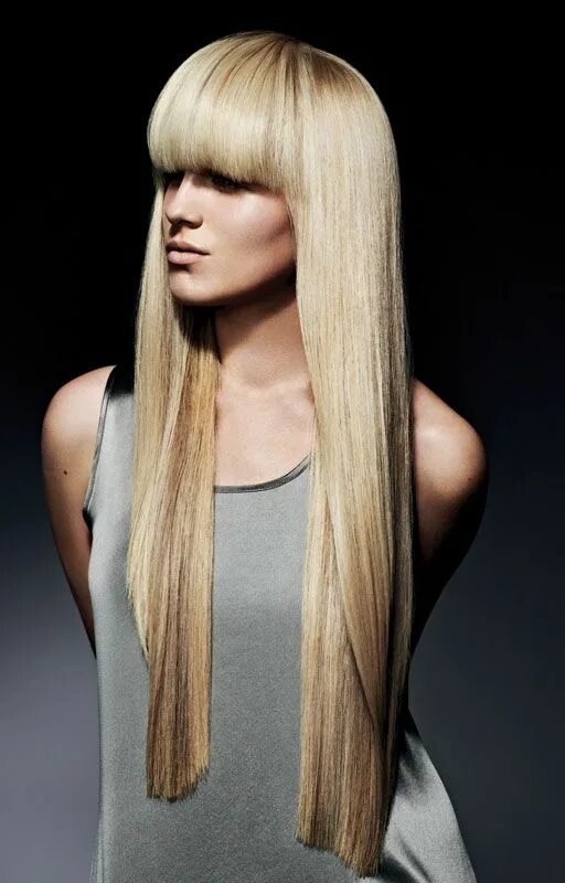 Прическа на длинные ровные волосы Spring Equinox Long hair with bangs, Long blonde hair, Straight hairstyles