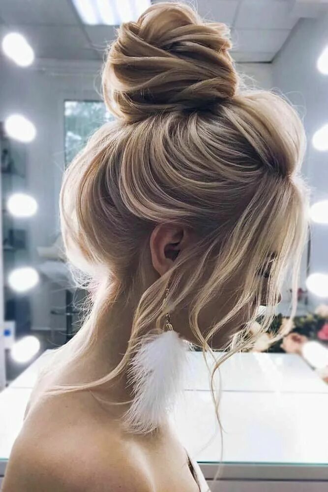 Прическа на длинные светлые Pin by Mia_sonler on hair styles Cute hairstyles for medium hair, Bun hairstyles