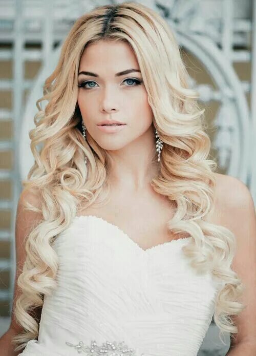 Прическа на длинные волосы блондинка Пин на доске Beautyfull Hair Idea *-* Свадебные прически, Прически, Крупные локо