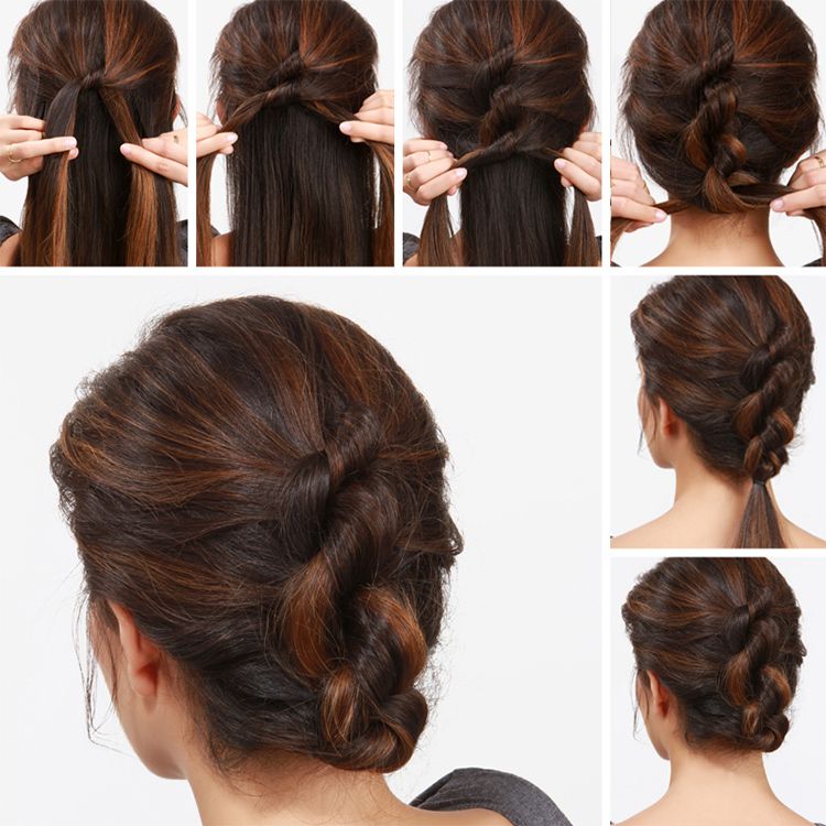 Прическа на длинные волосы быстро женщине прическа для работы Diy hairstyles, Easy hairstyles, Hair tutorial