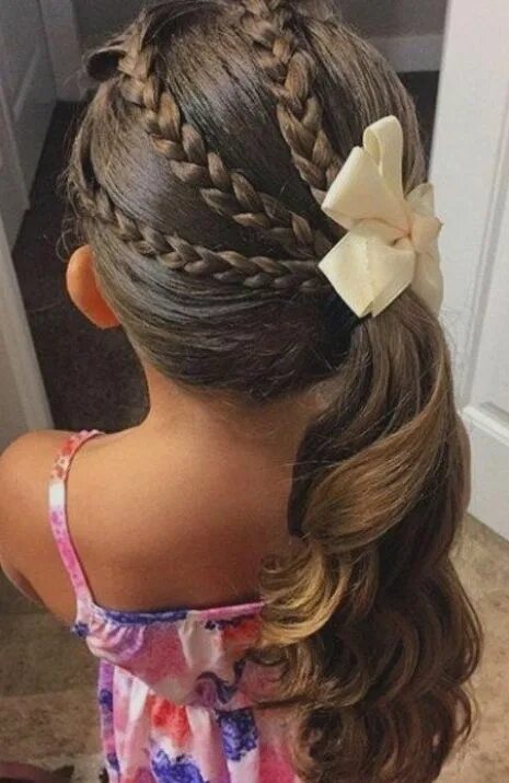 Прическа на длинные волосы девочке повседневной 19 Super Easy Hairstyles For Girls Girl hair dos, Hairdo for long hair, Kids hai