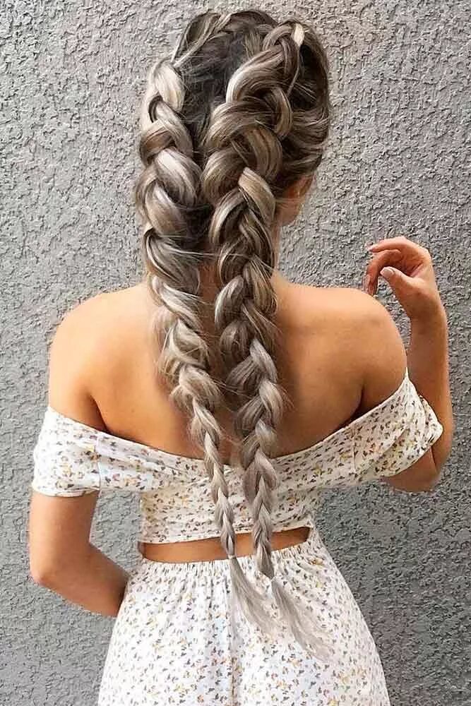 Прическа на длинные волосы две косички 51 Easy Summer Hairstyles To Do Yourself Braids for long hair, Long hair tips, L