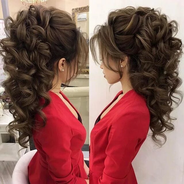 Прическа на длинные волосы к костюму #hair #hairstyle #haircut #haircolor #hairstyles #hairfashion #волосы #hairideas