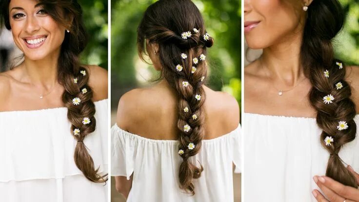 Прическа на длинные волосы на прогулку Summer Flower Braid - Luxy ® Hair Greek hair, Goddess hairstyles, Greek goddess 