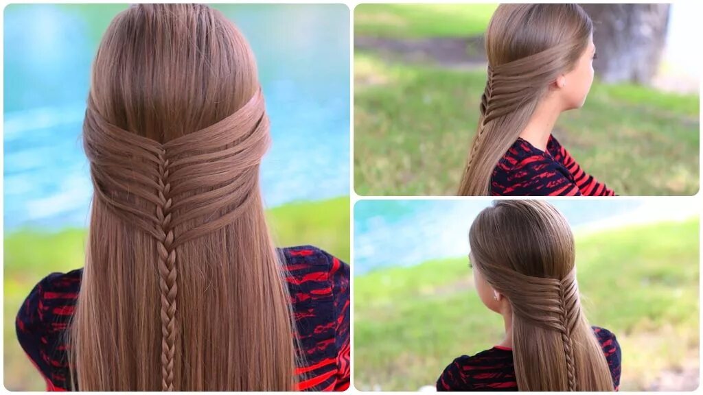 Прическа на длинные волосы на прогулку Pin en Hair