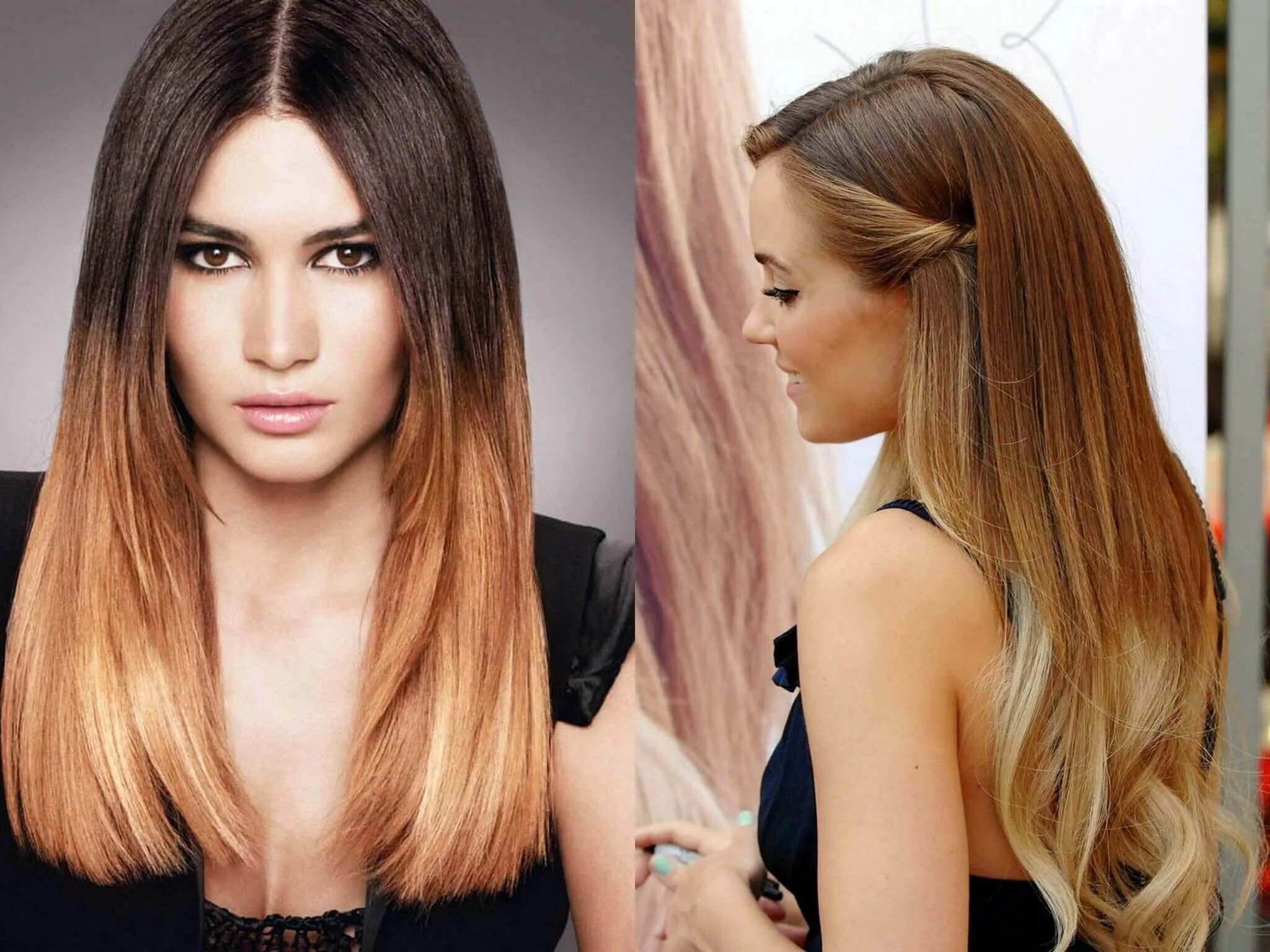 Прическа на длинные волосы окрашивание волос Modische Haarfarbe 2019 für langes Haar: Grundlegende Trends und Trends auf dem 