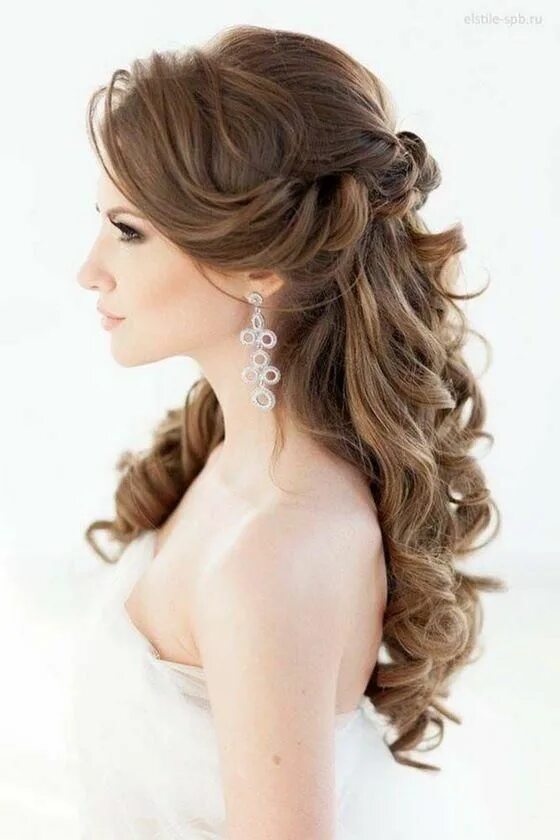 Прическа на длинные волосы полусобранные 36 ideas en peinados para novias e invitadas, *encuentra el tuyo! Wedding hairst