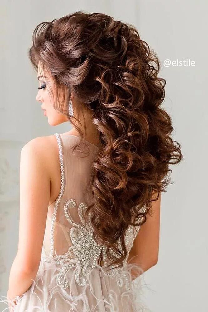 Прическа на длинные волосы полусобранные 33 Elegant Wedding Hairstyles for Long Hair Wedding hair inspiration, Hair style