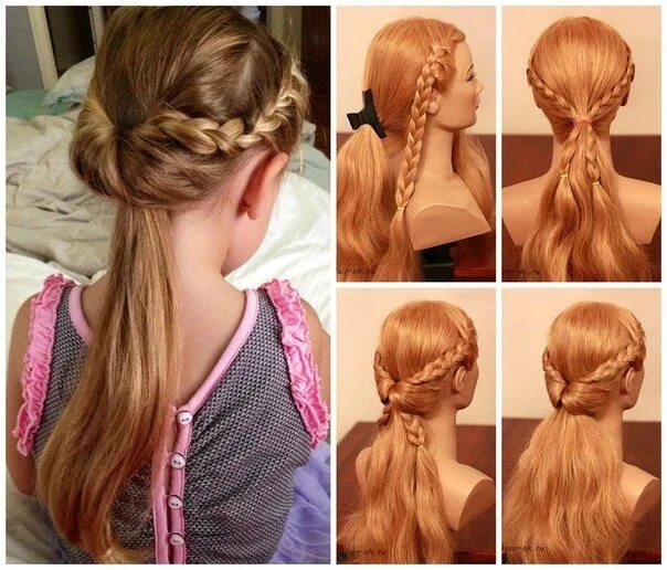 Прическа на длинные волосы ребенку быстро ПРИЧЕСКА Diy hairstyles, Long hair styles, Kids hairstyles