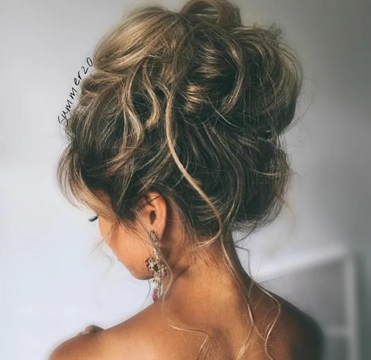 Прическа на длинные волосы сзади Pin on Xtenismata Messy wedding hair, Hair styles 2017, Hair styles