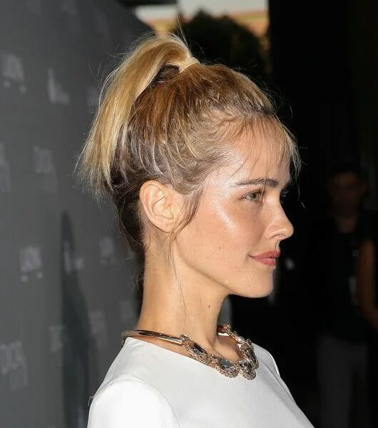 Прическа на длинные волосы тонкие и редкие Isabel Lucas Ponytail