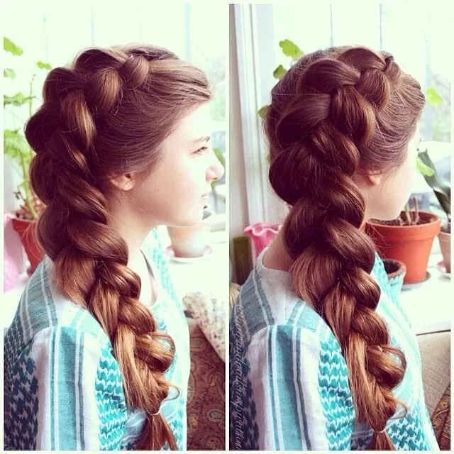 Прическа на длинные волосы в школу косички Hairstyles, Beauty Tips, Tutorials and Pictures Dutch braid hairstyles, Beautifu