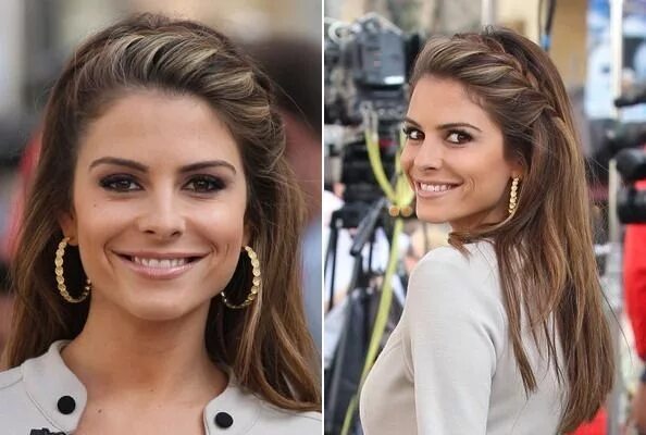 Прическа на длинные волосы закрытые уши Maria Menounos' Face-Framing French Braid Long hair styles, Hairstyle, Hair beau