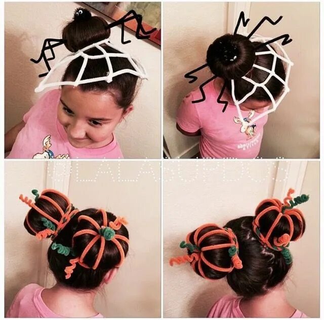 Прическа на хэллоуин для девочки Halloween Hairstyles Wacky hair, Wacky hair days, Halloween hair