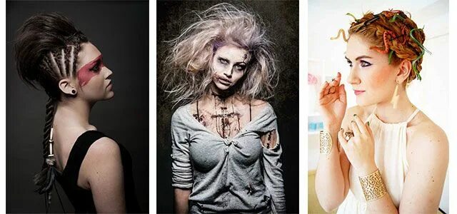 Прическа на хэллоуин на короткие волосы Pin by Menjistile on Hair styles Hair styles, Halloween hair, Scary halloween