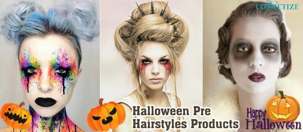 Прическа на хэллоуин на короткие волосы Halloween Pre Hairstyles Products 2019 - Cosmetize UK