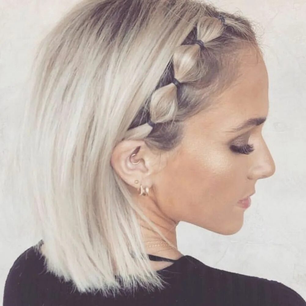 Прическа на каре на прогулку 46 Stylish Short Hairstyle Braids Ideas Capelli, Acconciature, Acconciature per 