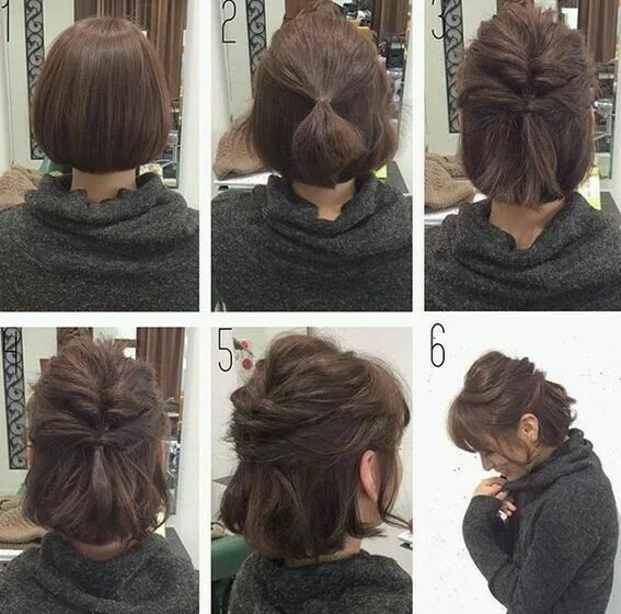 Прическа на каре на прогулку Pin by Laura Rublee on Hair Short hair updo, Hairdos for short hair, Short hair 