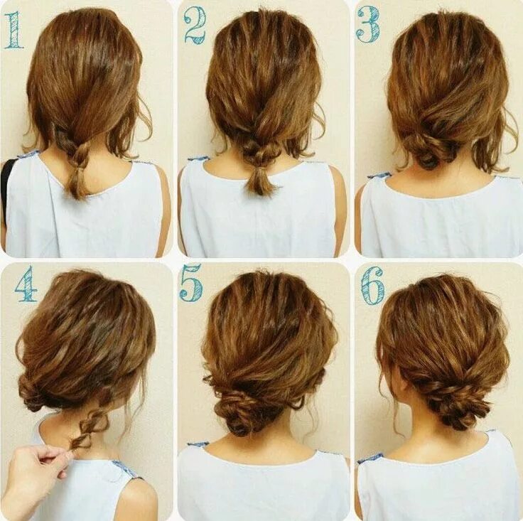 Прическа на каждый день короткие волосы Kısa Saçlar İçin Örgü Modelleri Yaşam Tonu Short hair updo, Short hair lengths, 