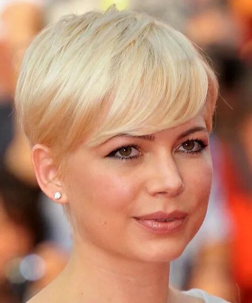 Прическа на короткие редкие волосы Short Hair Styles - Celebrity Hair Styles Hairstyles Trendy Michelle williams ha