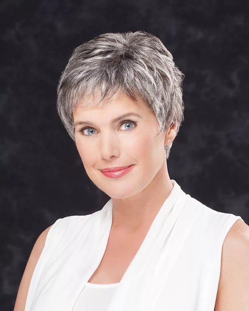 Прическа на короткие волосы 60 Flora Grey hair wig, Short hair wigs, Hairstyles for thin hair