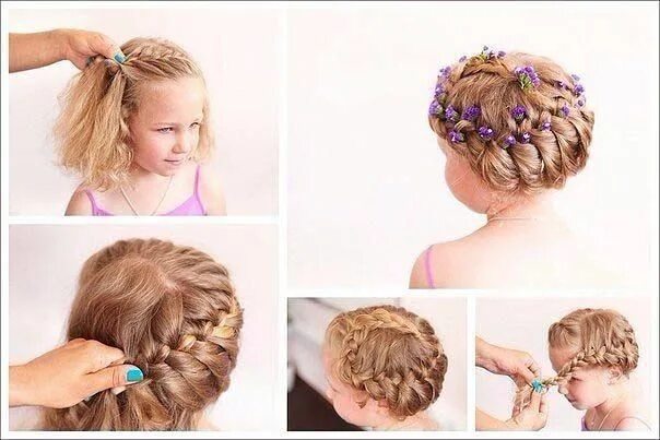 Прическа на короткие волосы девочке пошагово Coafuri pentru fetite pas cu pas Kids hairstyles, Hair styles, Long hair styles