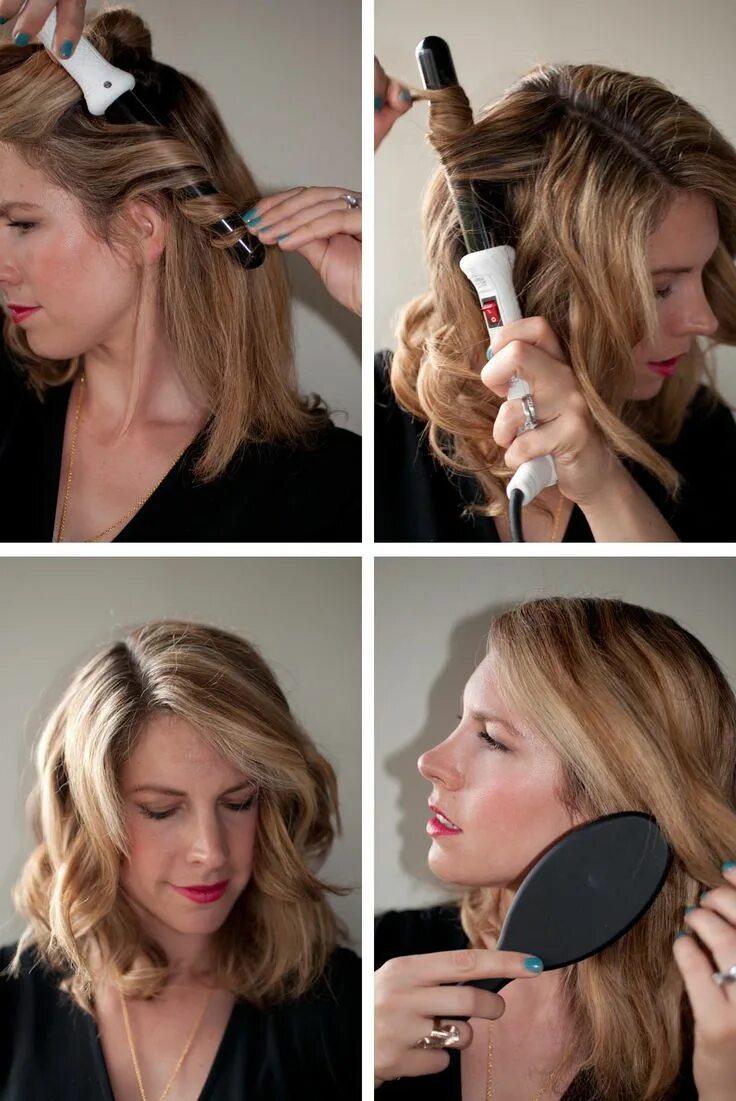 Прическа на короткие волосы накрутить How to get perfect waves with the Modiva Professional curling iron - Hair Romanc