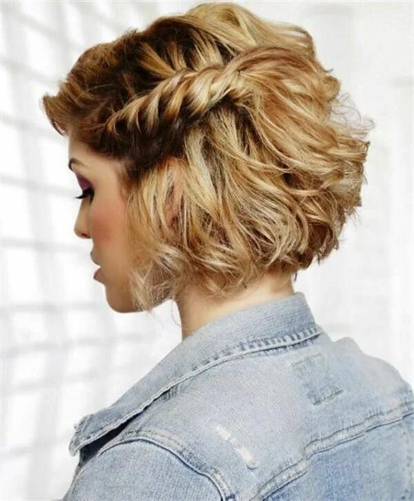 Прическа на короткие волосы поднимать Pin on для сеья любимой Braids for short hair, Thick hair styles, Short hair sty