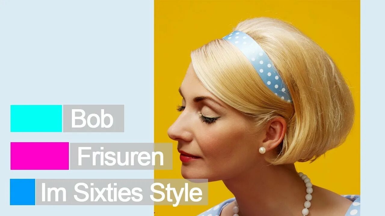 Прическа на короткие волосы стиль стиляги Bob Frisuren Im Sixties Style Ideen - YouTube