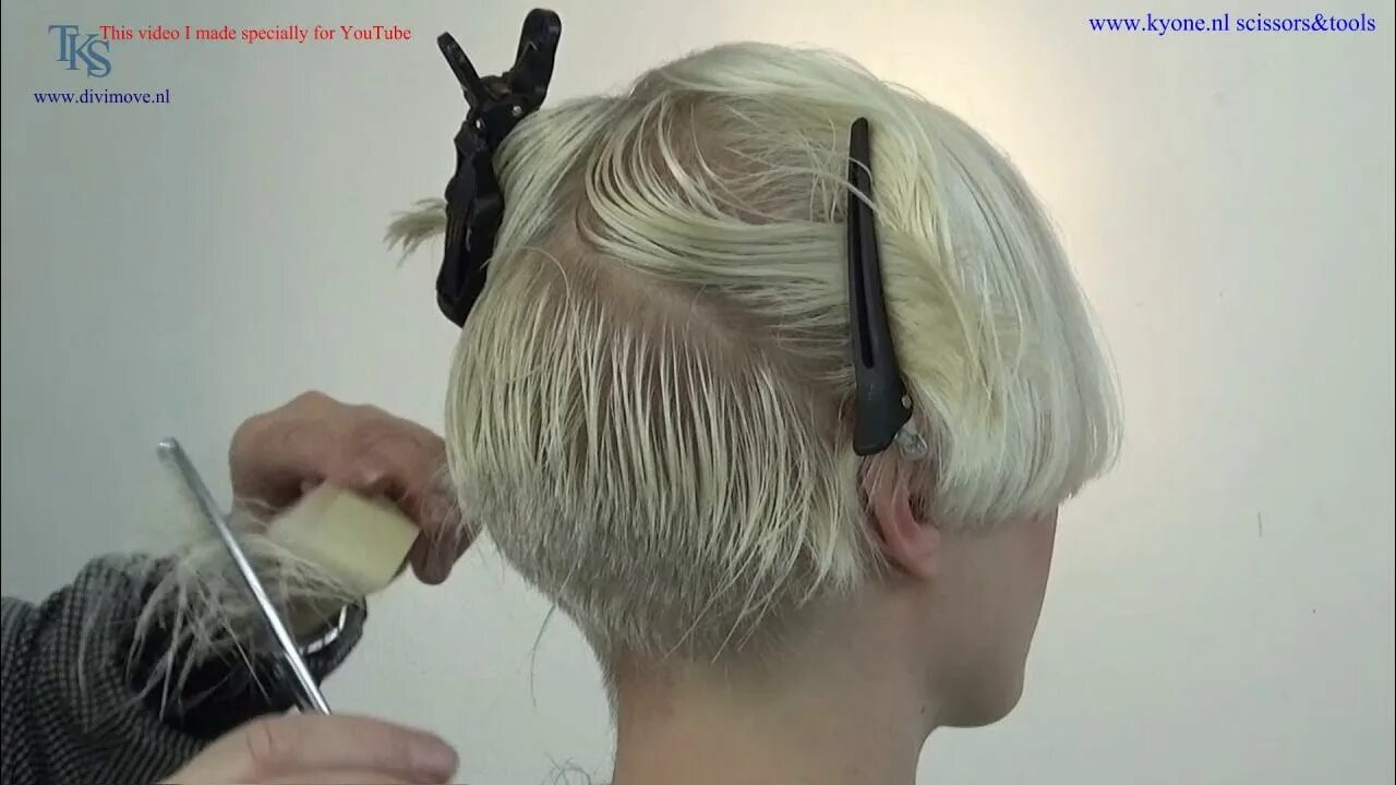 Прическа на короткие волосы видео уроки A super sexy feminine Pixie Bob hairstyle for Emmy C&C Tutorial by T.K.S. - YouT