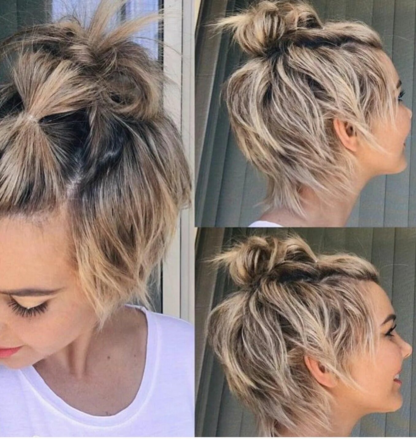 Прическа на короткие волосы женская повседневная Pin on стрижка Growing out short hair styles, Short hair styles, Curly hair styl