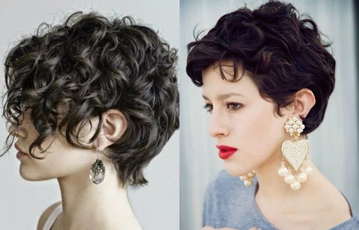 Прическа на короткие вьющиеся Pin on Beauty and hair Short curly pixie, Short curly haircuts, Pixie hairstyles