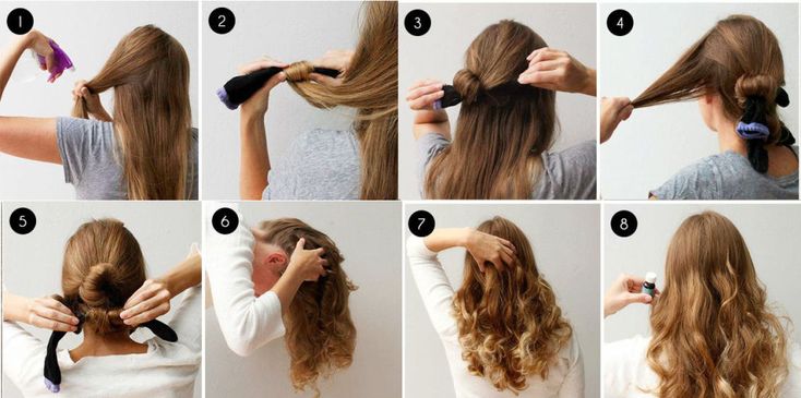 Прическа на носки на длинные волосы Aprende cómo hacer ondas sin calor Hair hacks, No heat hairstyles, Hair