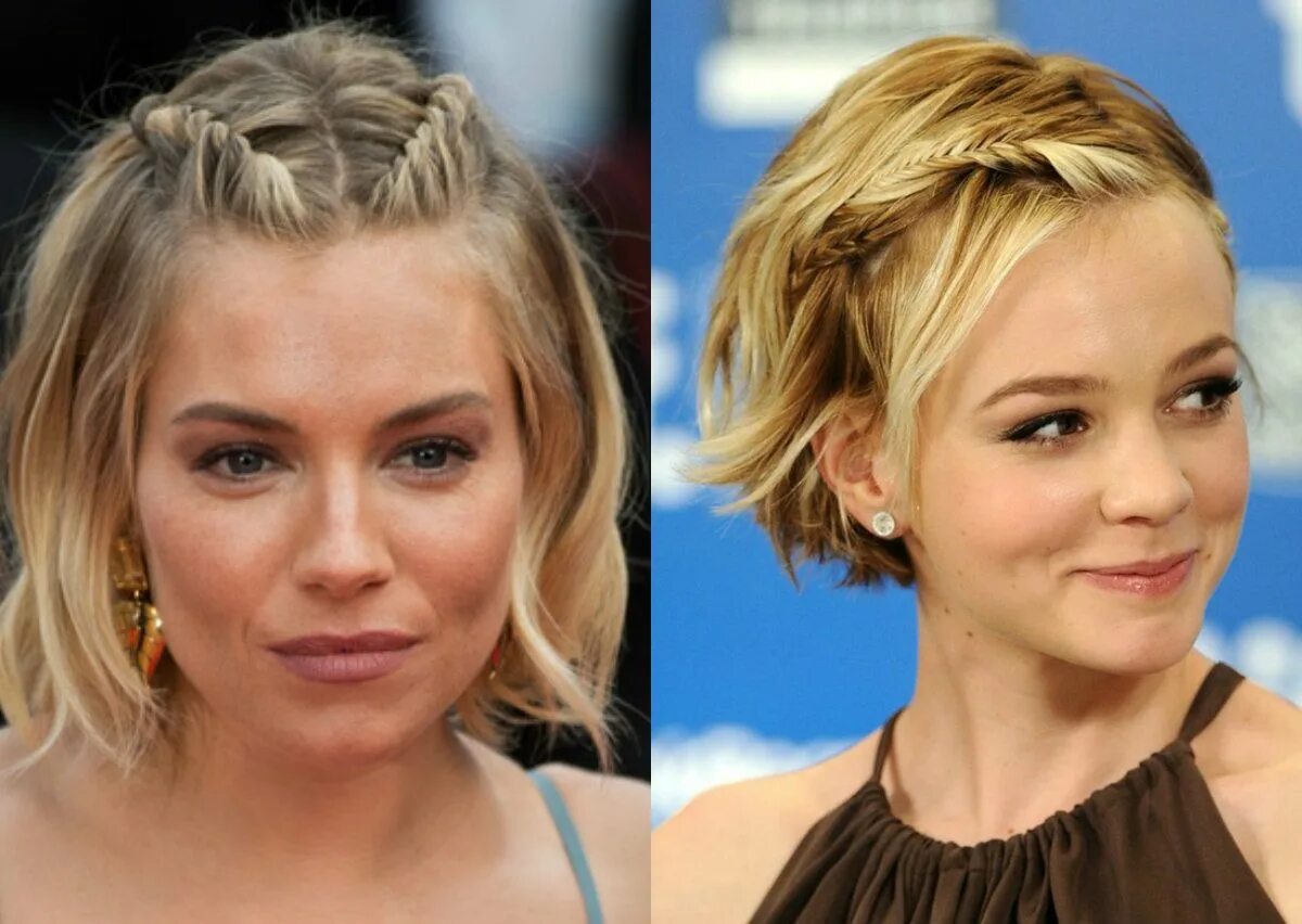 Прическа на отросшее каре Cutest Braids For Short Hair To Try Today Braids for short hair, Celebrity short