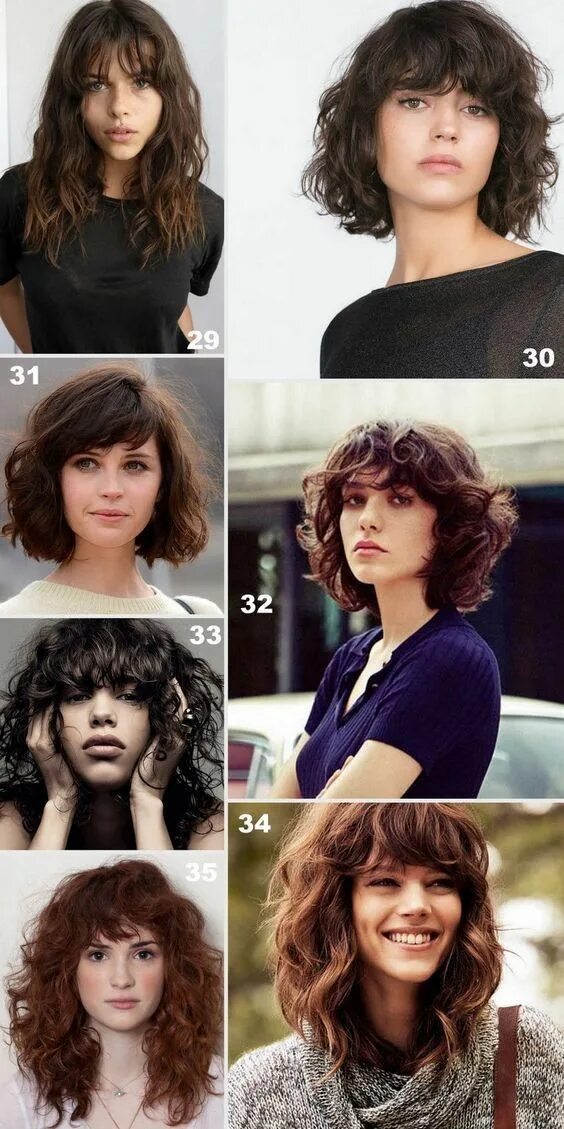 Прическа на пористые волосы средней длины Pin on Appearance Curly hair photos, Thick hair styles, Hairstyles with bangs