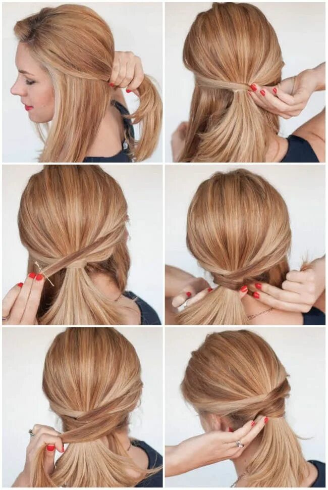 Прическа на повседневный день на средние волосы 12 cute hairstyle ideas for medium-length hair Hair lengths, Hair tutorial, Medi