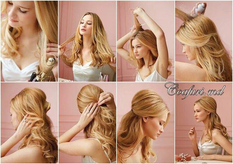 Прическа на праздник своими руками coafuri de seara simple par mediu - Поиск в Google Hair inspiration, Hair styles