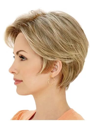 Прическа на редкие короткие волосы женщине Blonde Lace Front Synthetic Braw Short Wigs Short straight hair, Straight hairst